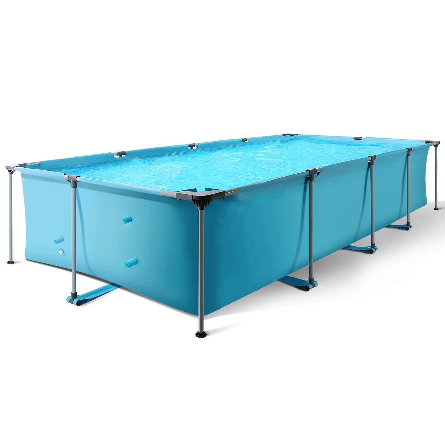 Swimming Pool above Ground Outdoor 15Ft Rectangle Frame Pool Type 178" X 87" Swimming Pool with Metal Frame for Backyard Use
